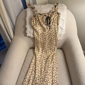 Reformation Midi Roses Satin Dress Size S